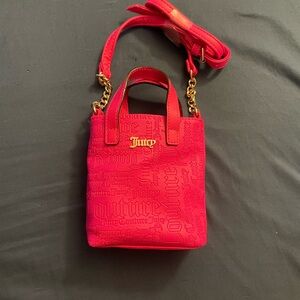 Juicy Couture Pink Mini Crossbody Bag with Gold Chain